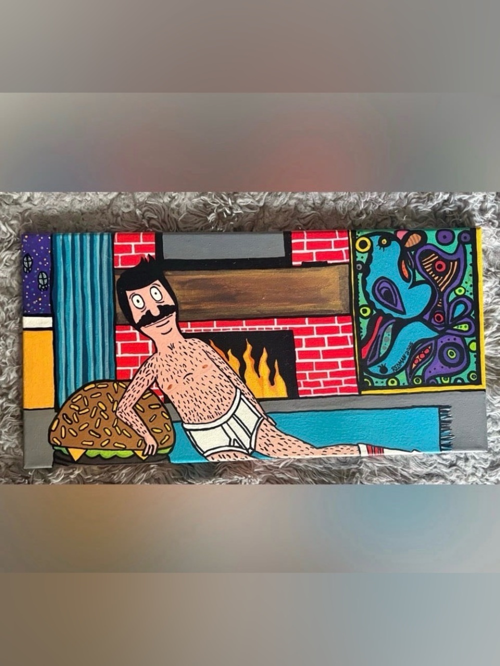 “Sexy Bob” 20X10 Acrylic / canvas Bobs Burgers Bob Belcher Wall Art home decor